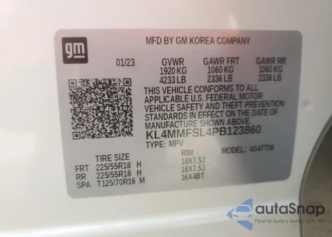 2023 Buick Encore Gx Essence из США, поврежденный, VIN KL4MMFSL4PB123860